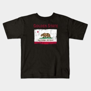 Golden State California Republic Flag Kids T-Shirt